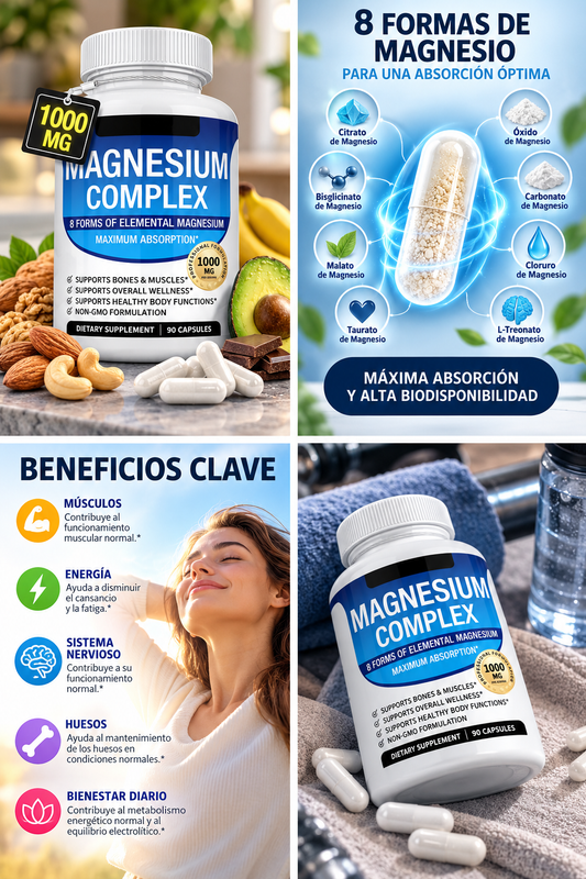 Magnesium Complex 1000 mg – 8 Formas de Magnesio
